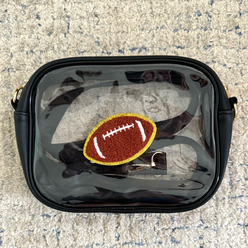 Clear crossbody stadium bag